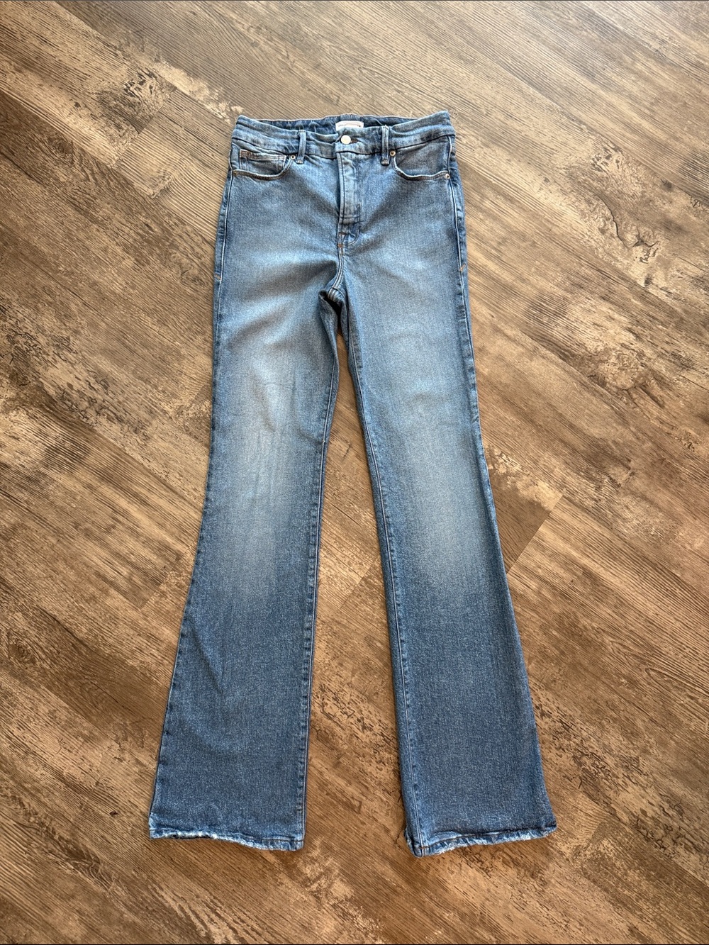 Good American High-Rise DC bootcut- Light Blue